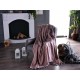 Doqu Home Battaniye Çift Kişilik Örgü - Yavruağzı